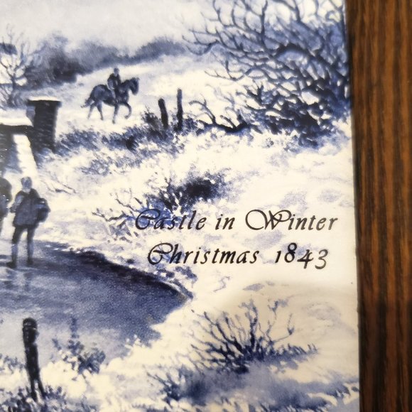 Royal Mosa Holland Christmas 1843 Castle In Winter Decorative Tile 6” X 6” READ - Picture 3 of 10